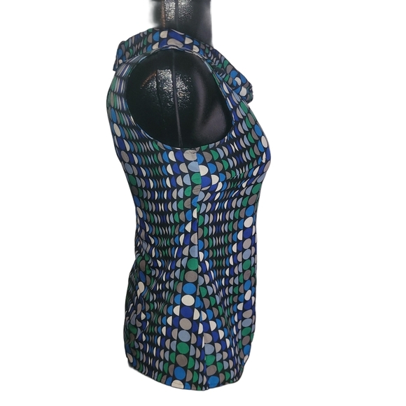 Banana Republic Multi Colored Circular Patterned Sleeveless Top Sz.0 - Picture 4 of 6